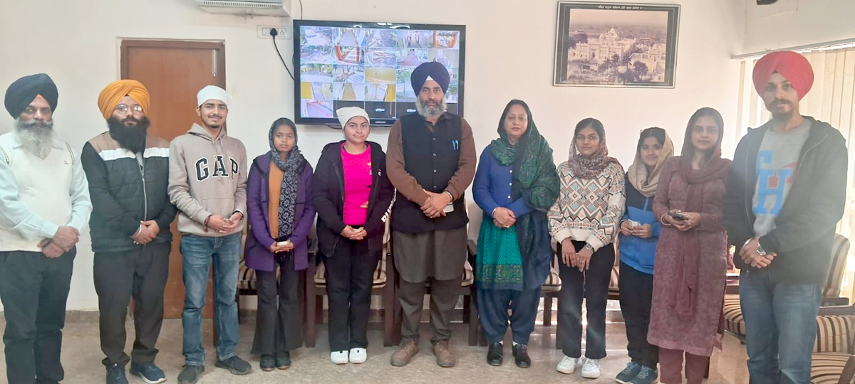Khalsa College students who topped the religious examination were honored with cash prizes